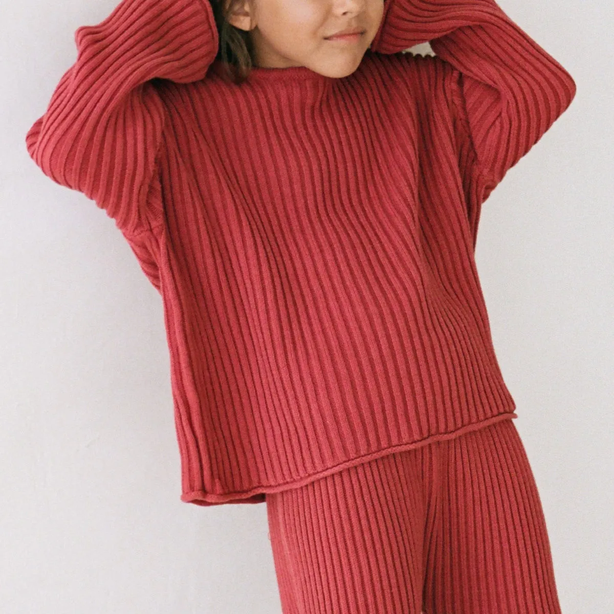 Essential Knit Sweater - Brick