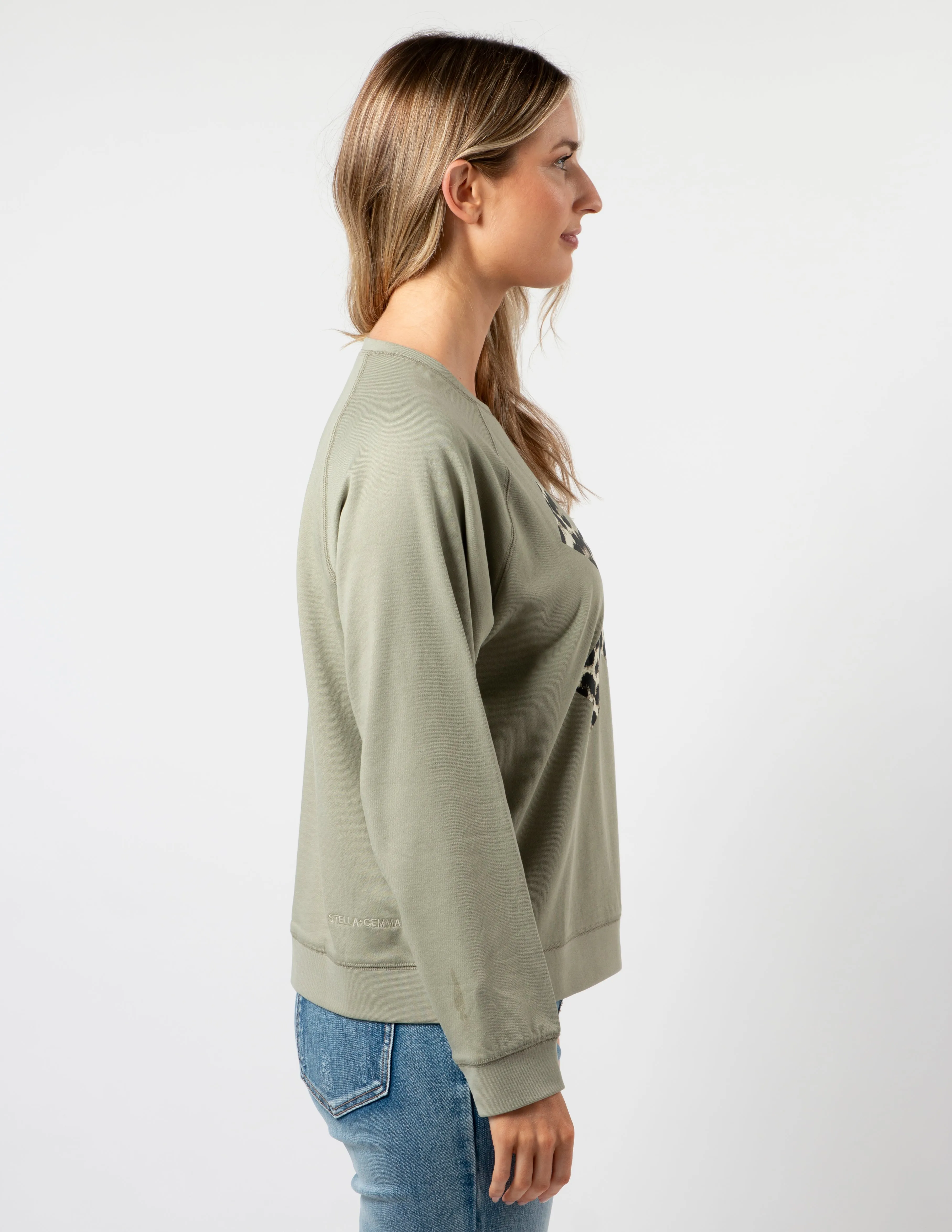 Everyday Sweater - Sage Leopard X