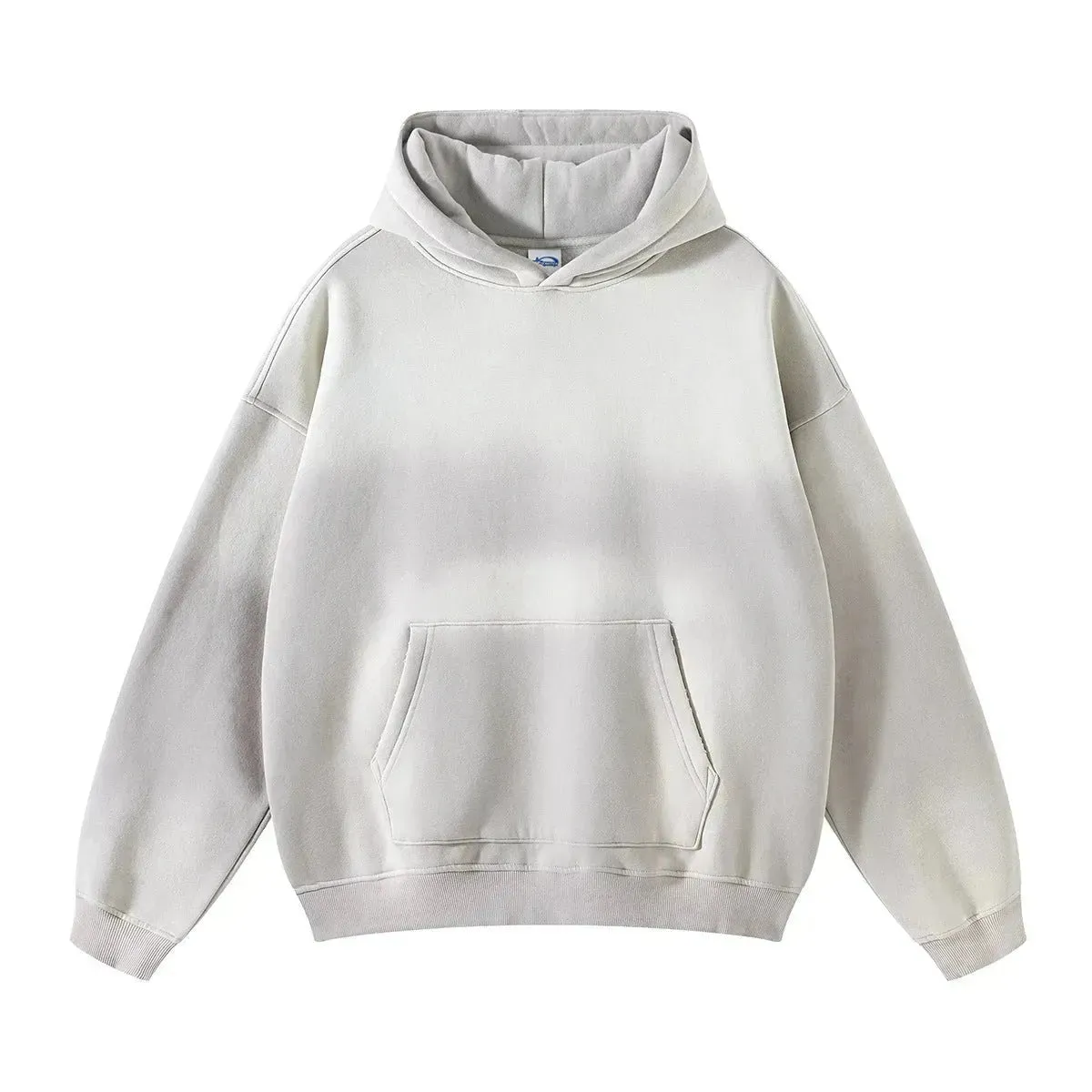 Fall Winter  High Street Velvet Padded Thickened Hoodie sweatshirt for men