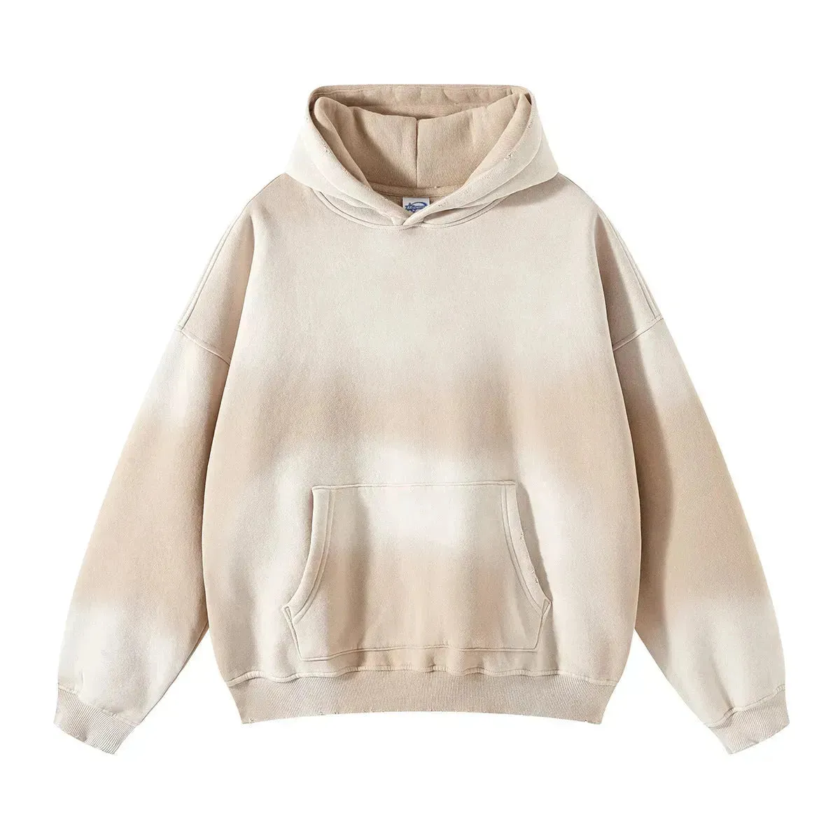 Fall Winter  High Street Velvet Padded Thickened Hoodie sweatshirt for men