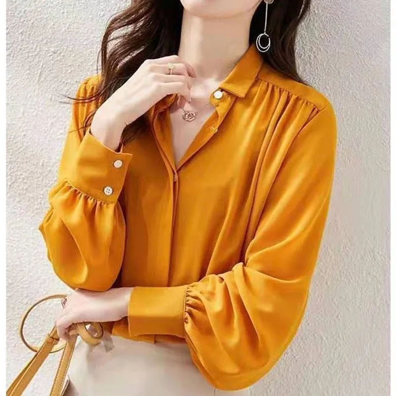 FashionSierra - Elegant Fashion Polo Neck Solid Blouse