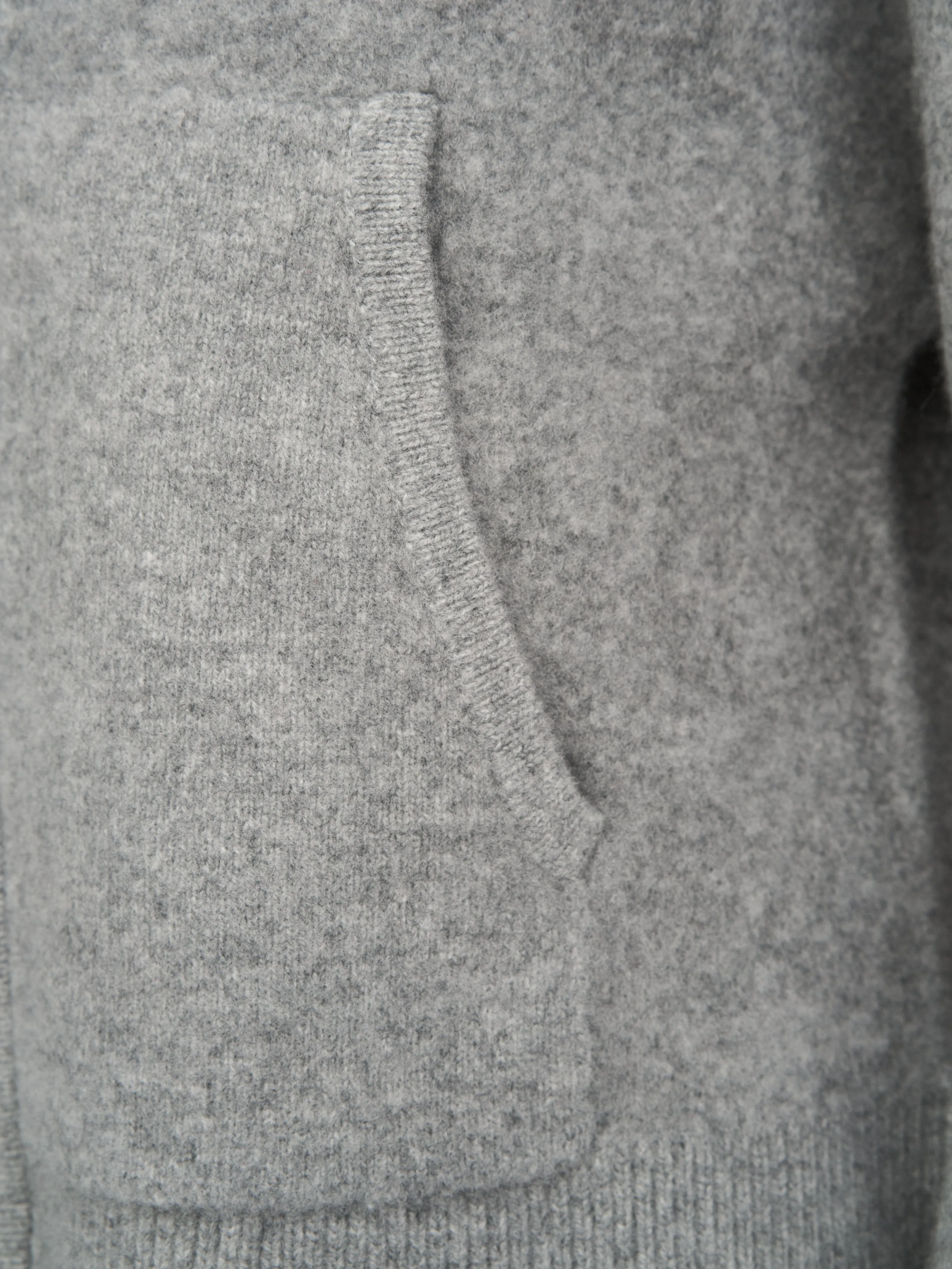 Felted Wool Hoodie in Medium Heather Grey