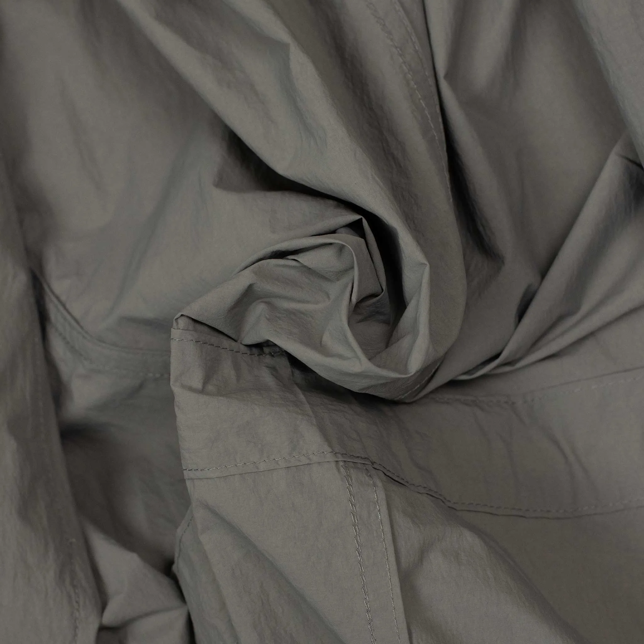 Field shirt jacket in steel grey nylon taslan