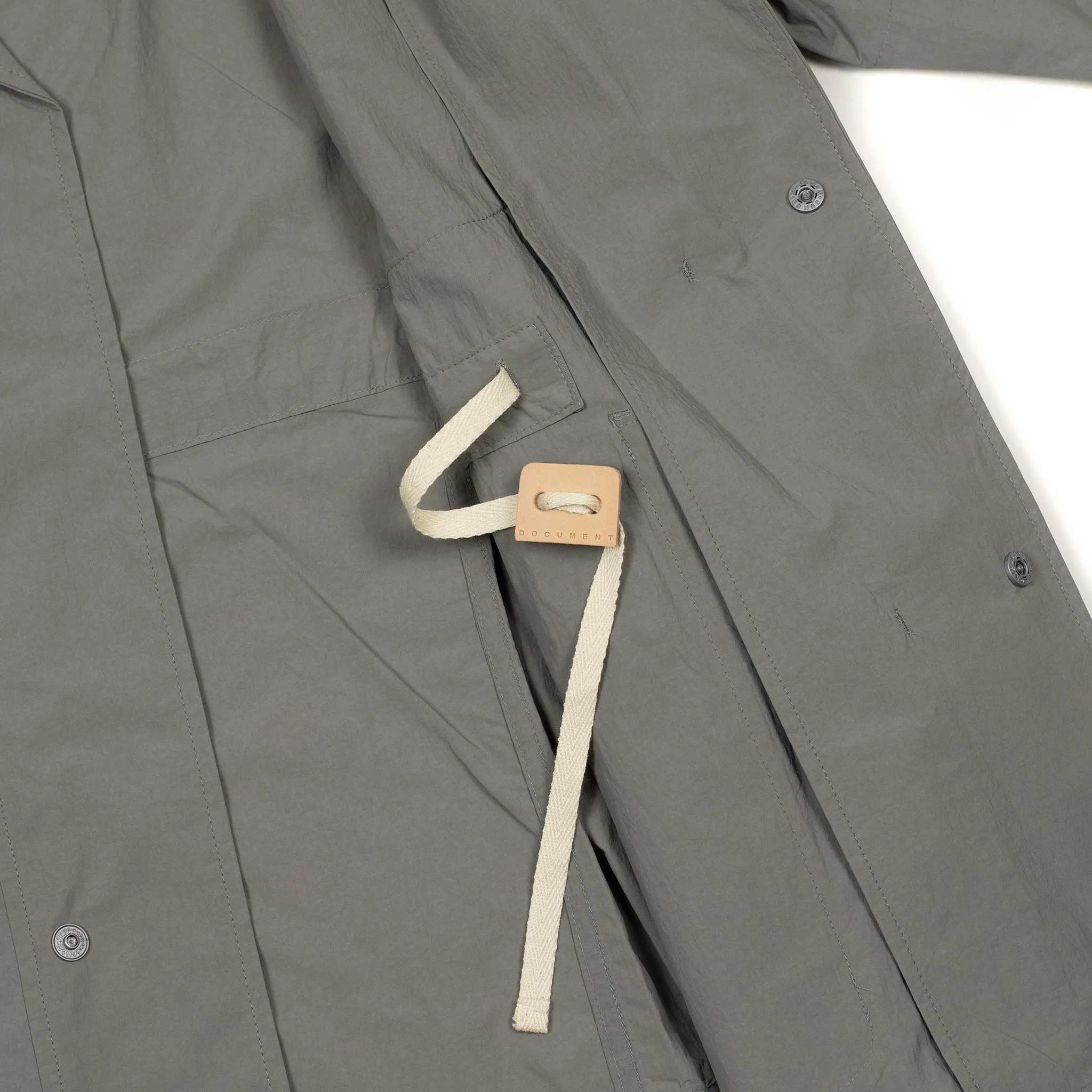 Field shirt jacket in steel grey nylon taslan