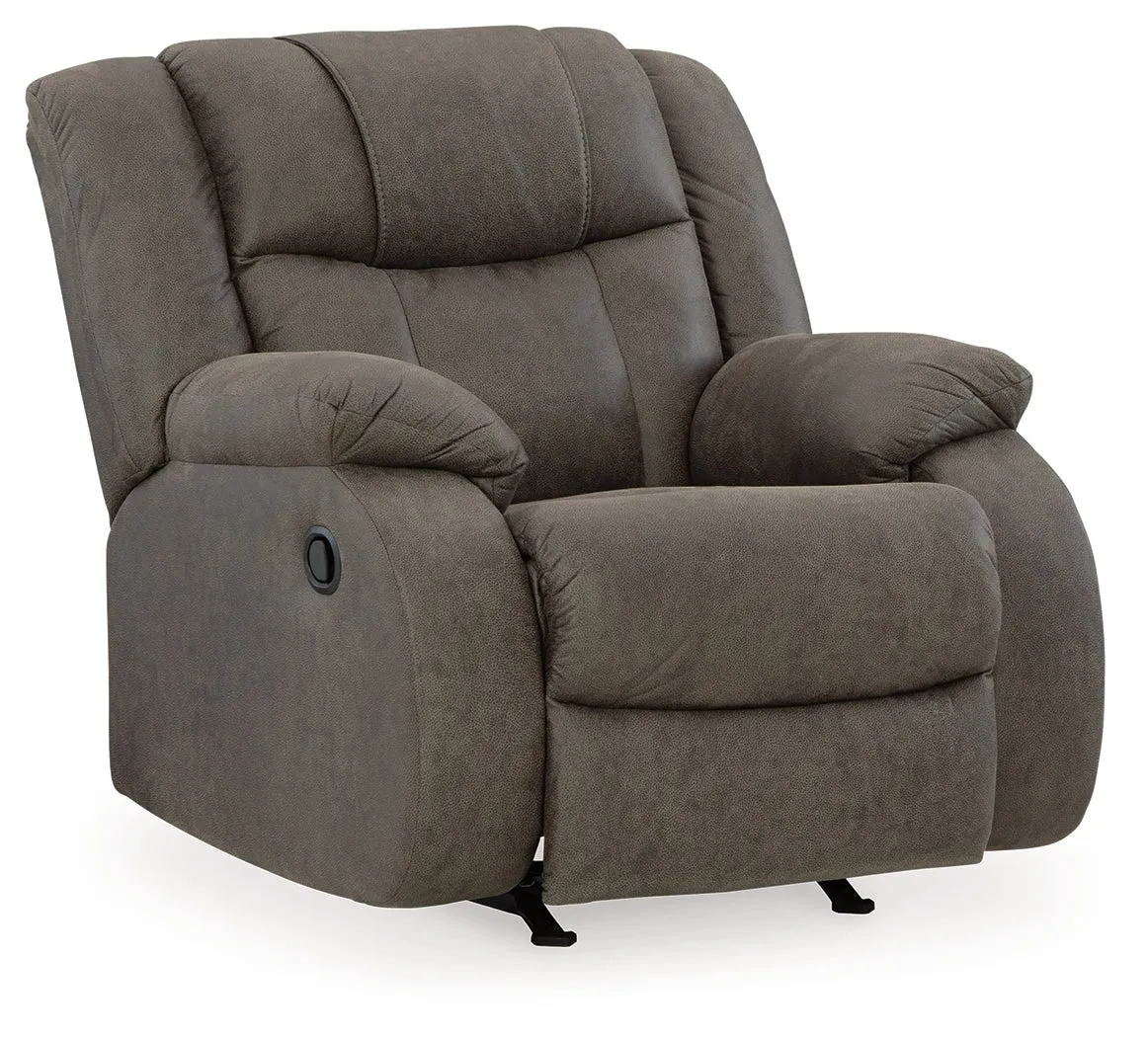 First Base Sofa, Loveseat and Recliner in Gunmetal