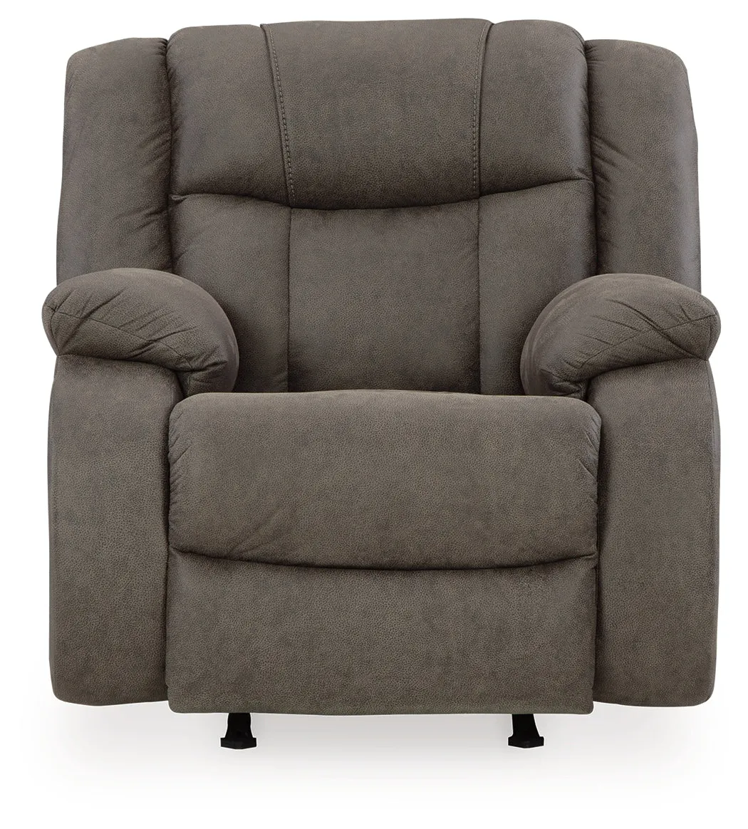 First Base Sofa, Loveseat and Recliner in Gunmetal