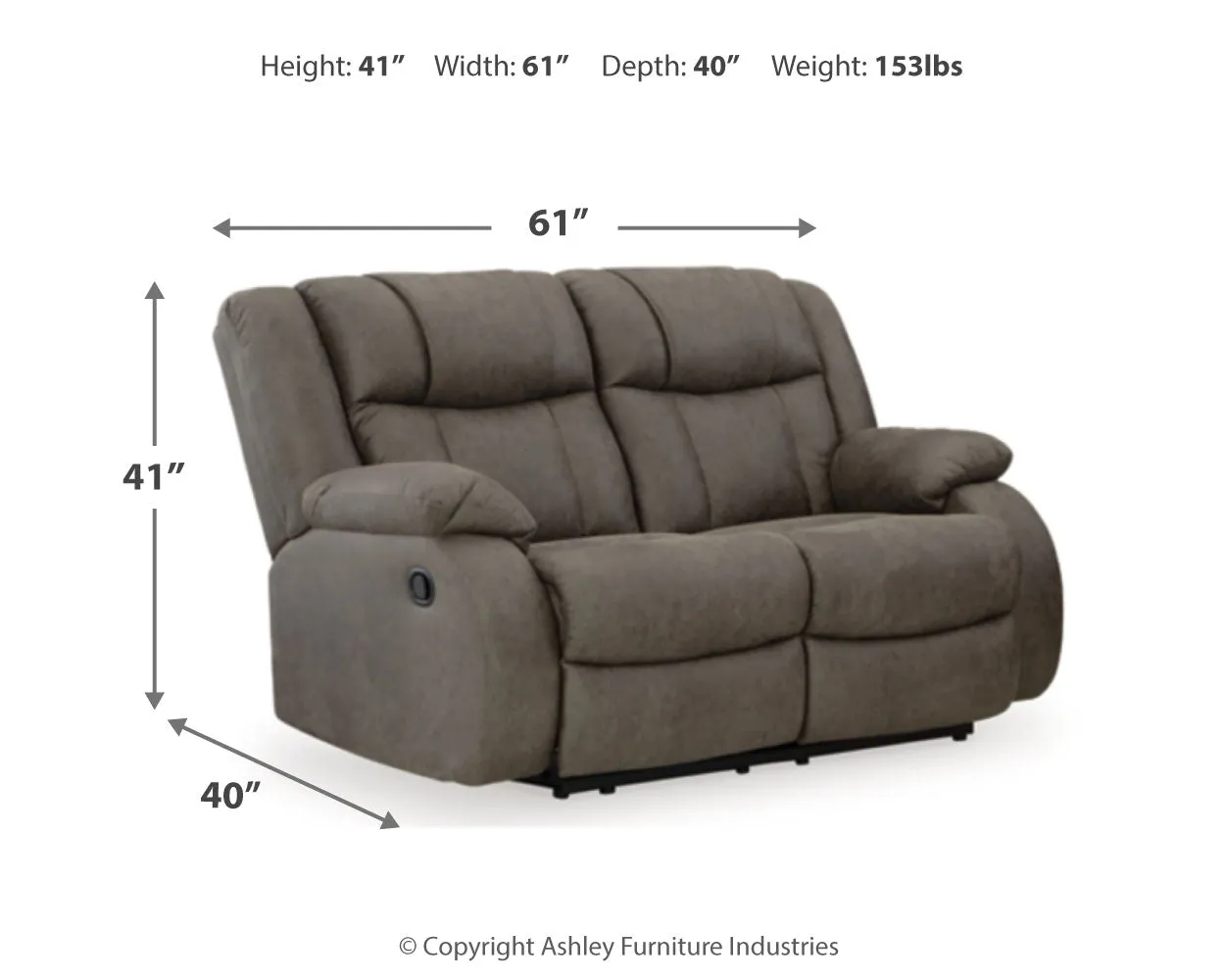 First Base Sofa, Loveseat and Recliner in Gunmetal