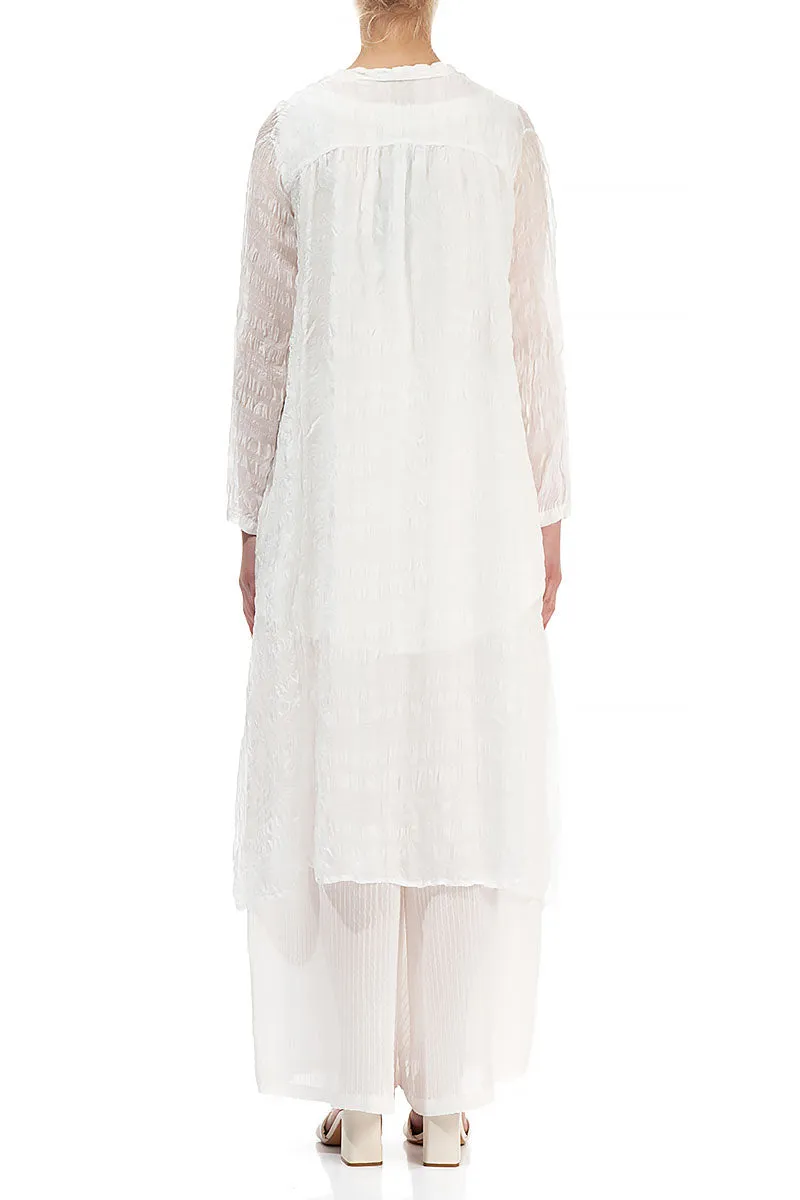 Flowy White Light Silk Jacket