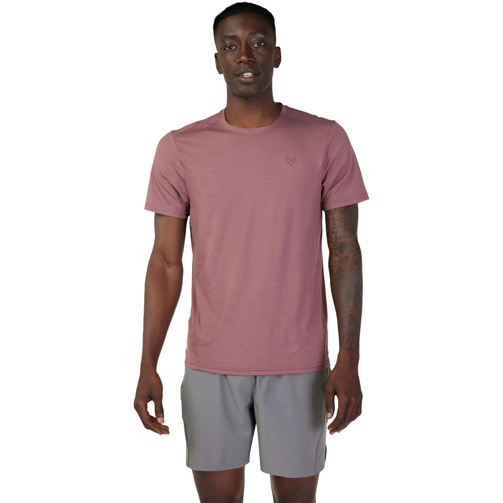 Fox Racing  Mens Rep Short Sleeve Top T-Shirt Moisture Wicking Stretch Cordovan