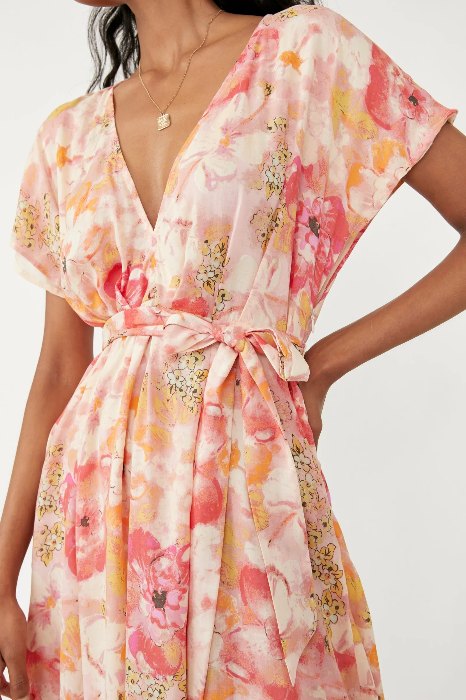 Free People Freddy Tie Mini Dress in Fruit Punch
