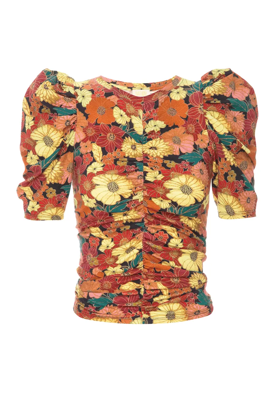 Gael gathered tee in kimono