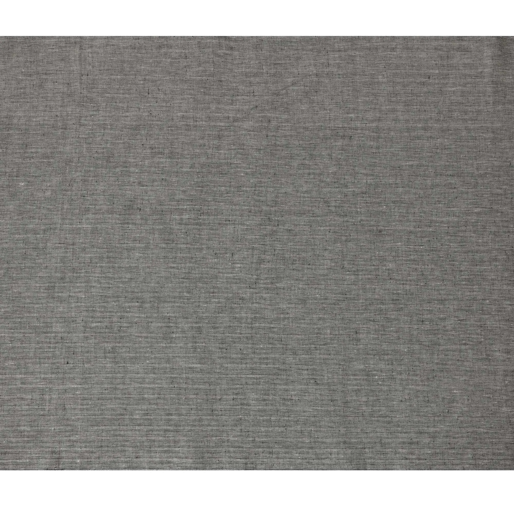 Grey Herringbone Thick Linen Fabric for Jacketing and Trousers, 150 cm Width-D20560