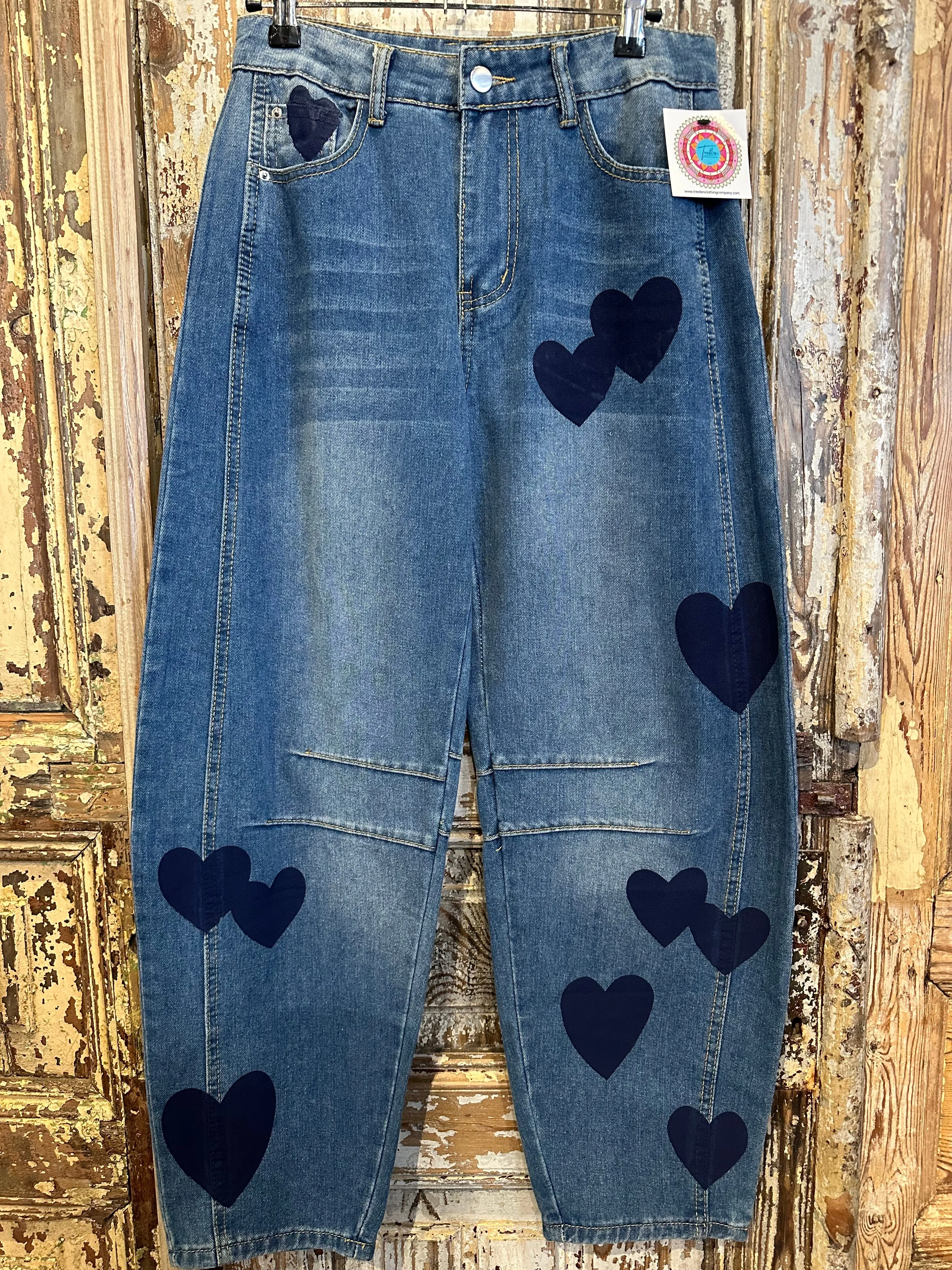 Heart Barrel Jeans-10005