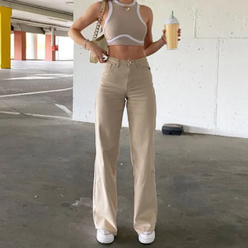  High-waisted flared jeans 