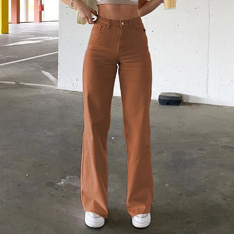  High-waisted flared jeans 
