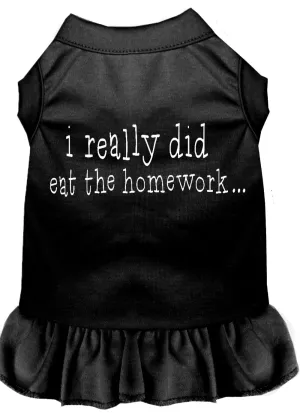 I Really Did Eat The Homework Screen Print Dress Black Xl