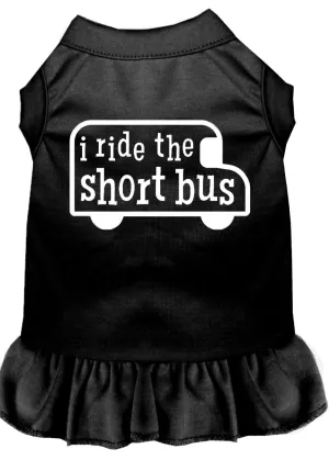 I Ride The Short Bus Screen Print Dress Black Xxxl