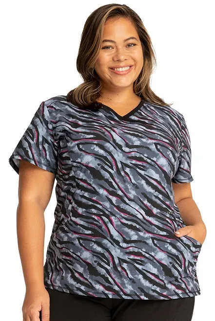 Infinity Women's Mock Wrap Print Top | Wild for Tie Dye