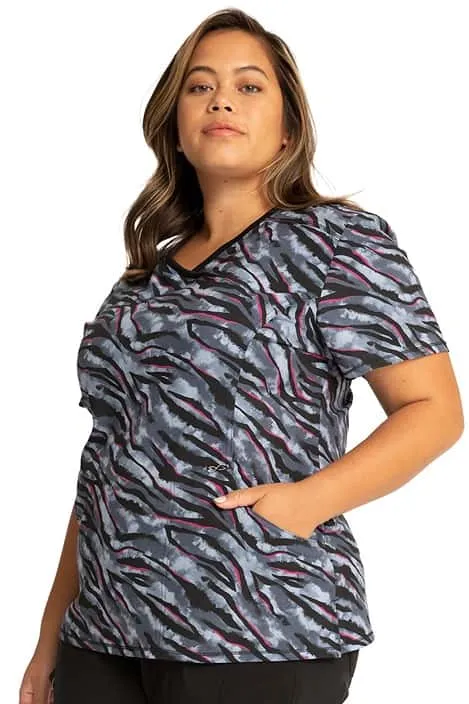 Infinity Women's Mock Wrap Print Top | Wild for Tie Dye