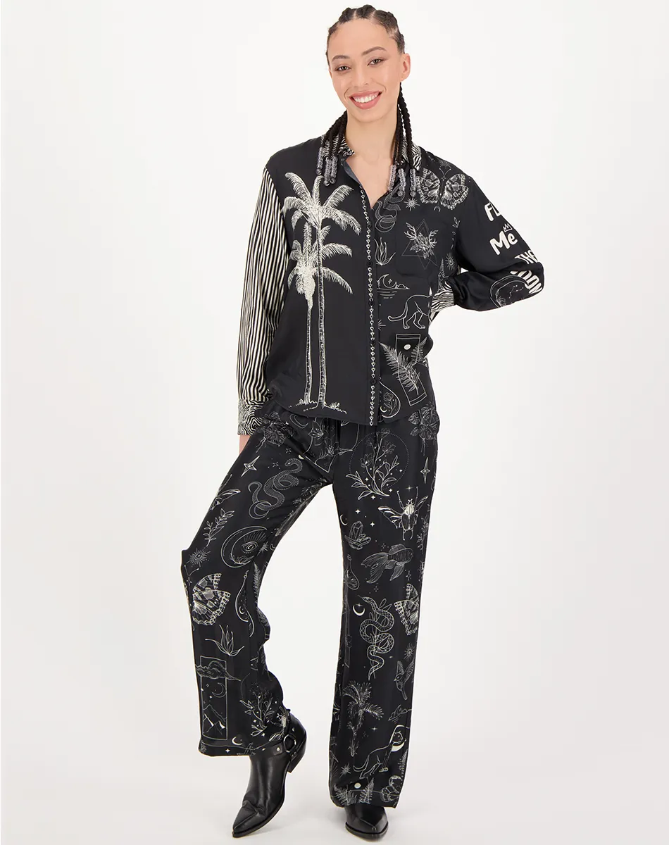 Isabel Printed Black Magic Shirt