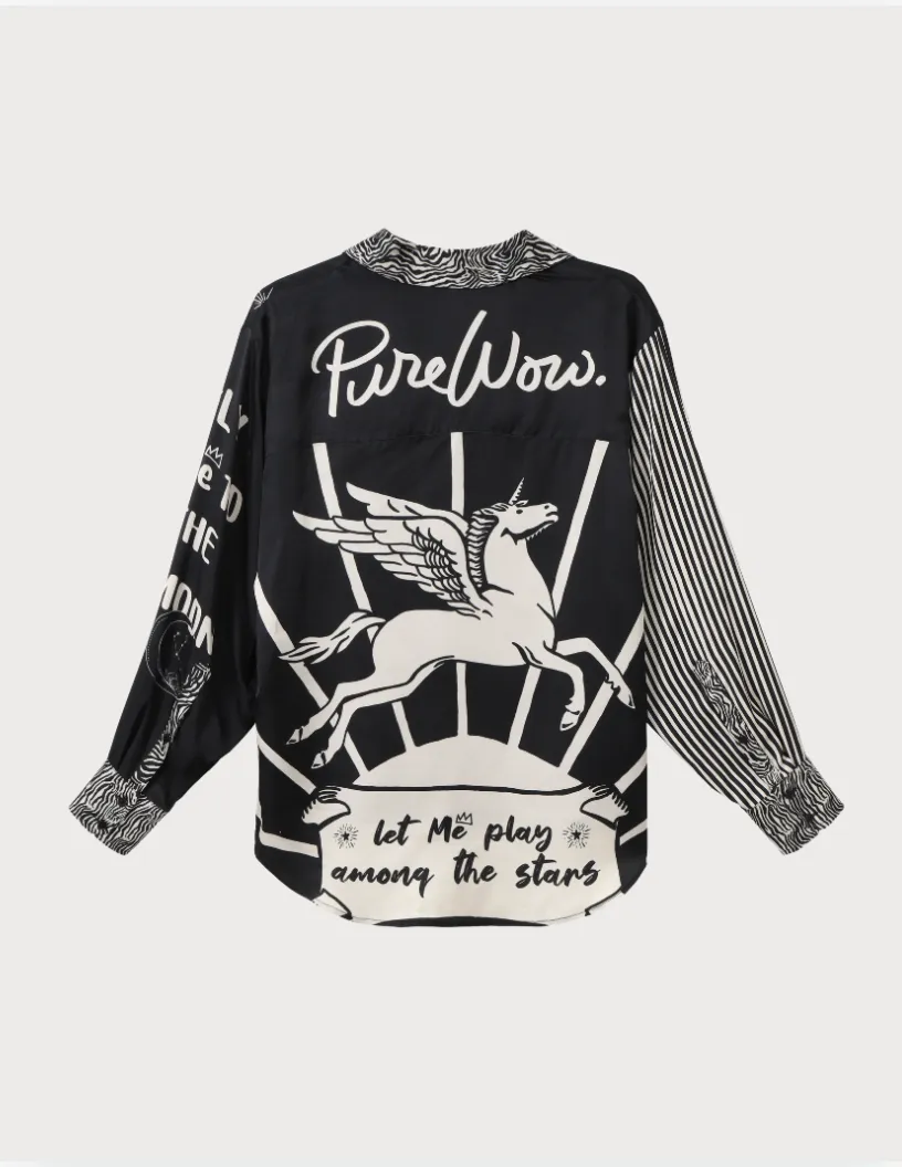 Isabel Printed Black Magic Shirt