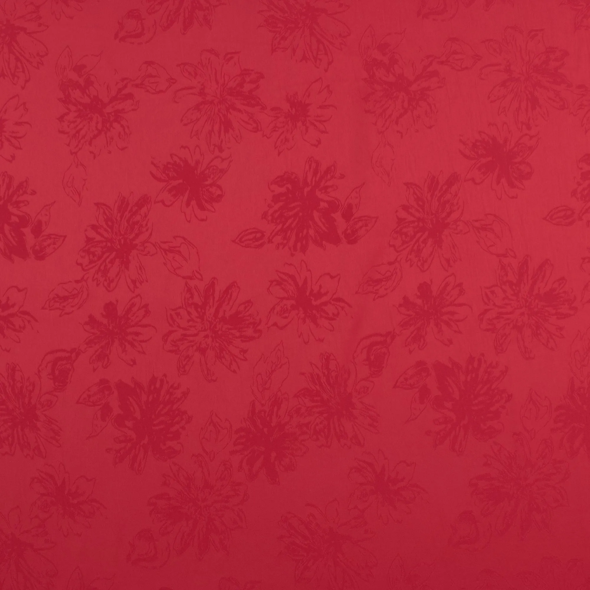 Jaquard flowers - LAURA - Red