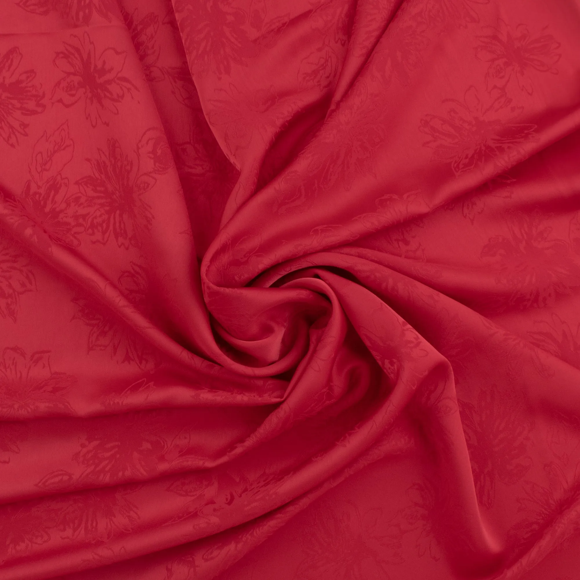 Jaquard flowers - LAURA - Red