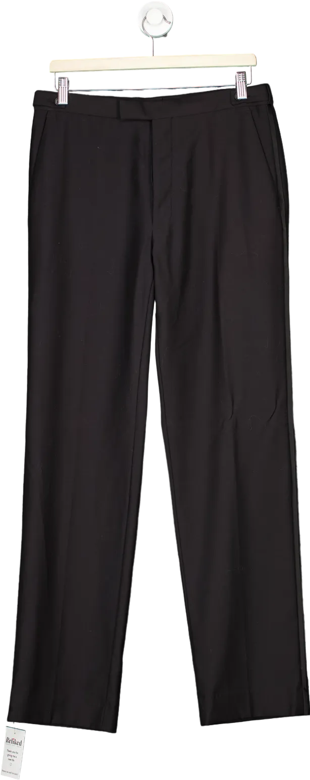 John Lewis Black Wool Blend Trousers 32L