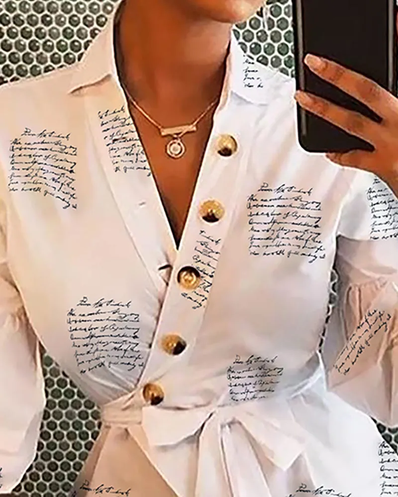 Julia Fashion - Fashion Women Elegant OL Shirt Casual Blouses