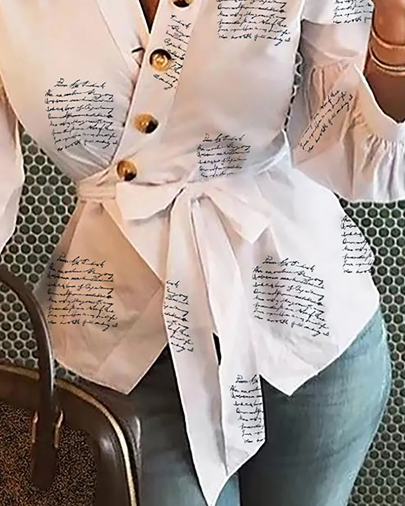 Julia Fashion - Fashion Women Elegant OL Shirt Casual Blouses
