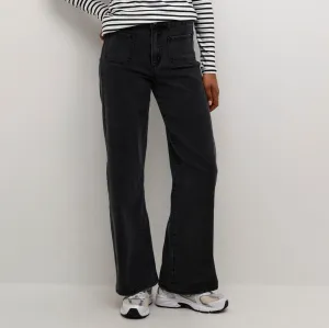 KAkarla HighWaist Flared Jeans - Black Washed Denim