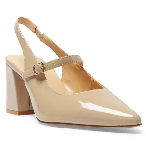 Kelly Heel in Nude Patent
