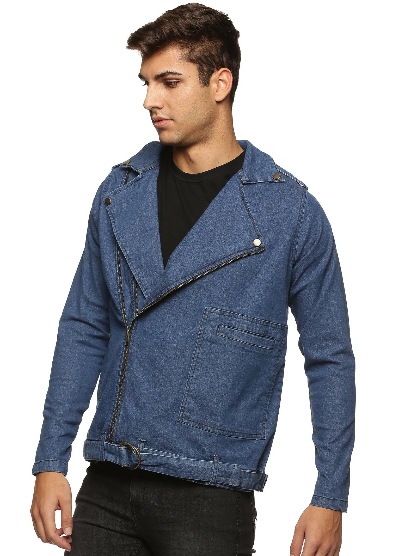 Kultprit Men's double zipper Solid jacket