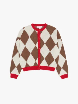 Lauda Cardi - Brown Argyle