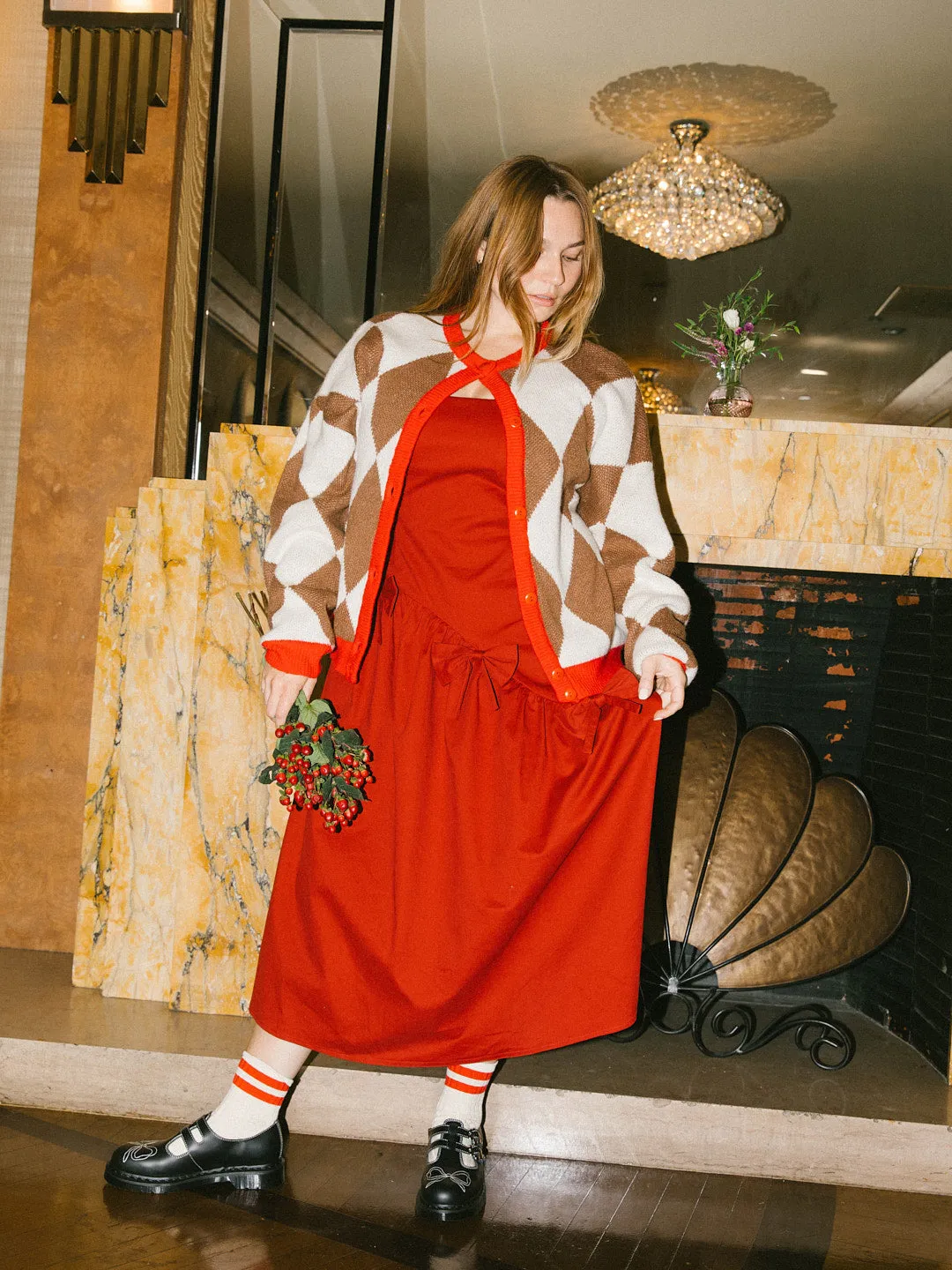 Lauda Cardi - Brown Argyle