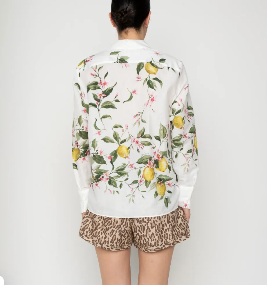 Lavi Timo Blouse White with Lemons