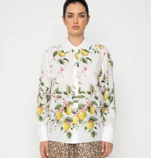 Lavi Timo Blouse White with Lemons