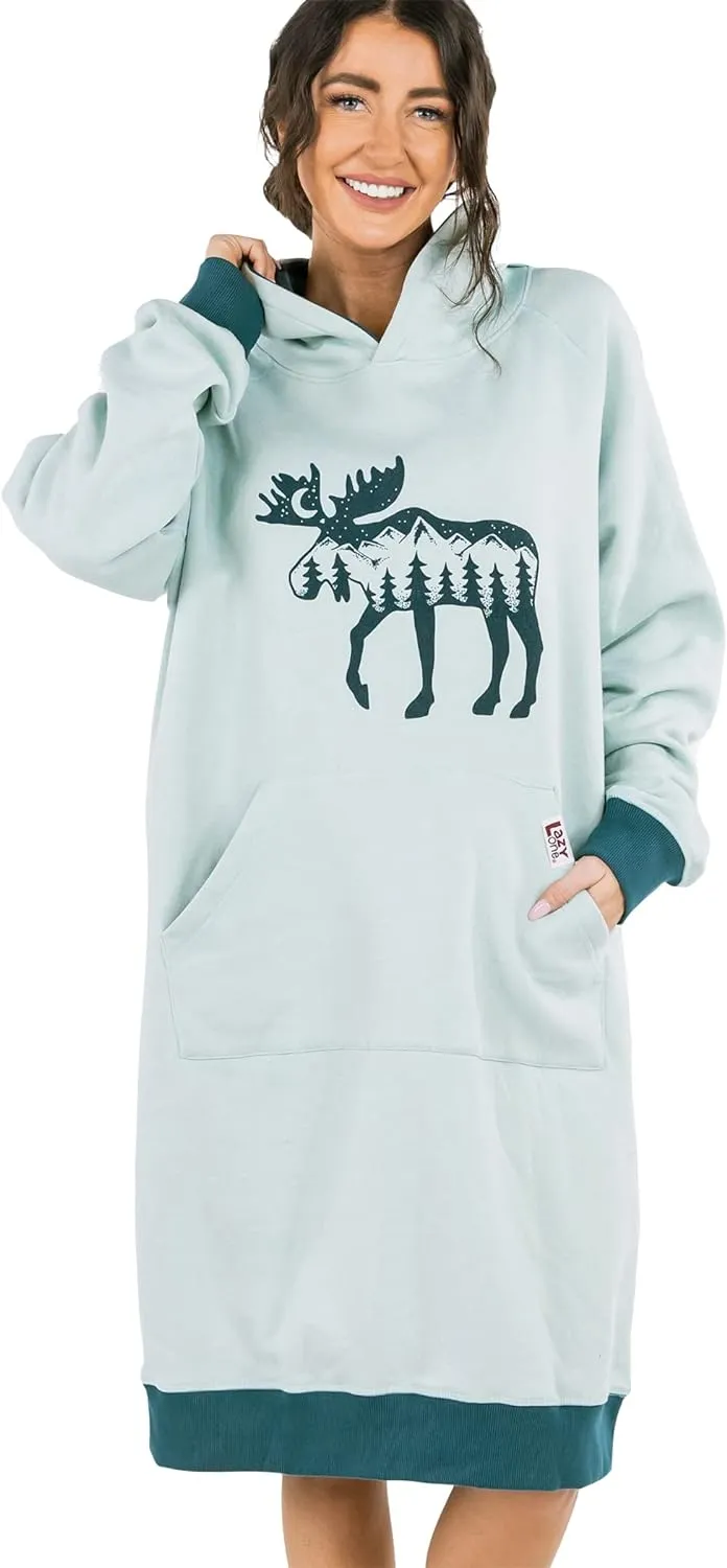 Lazy One Oversized Hoodie Sweatshirt, Comfortable Sleepwear