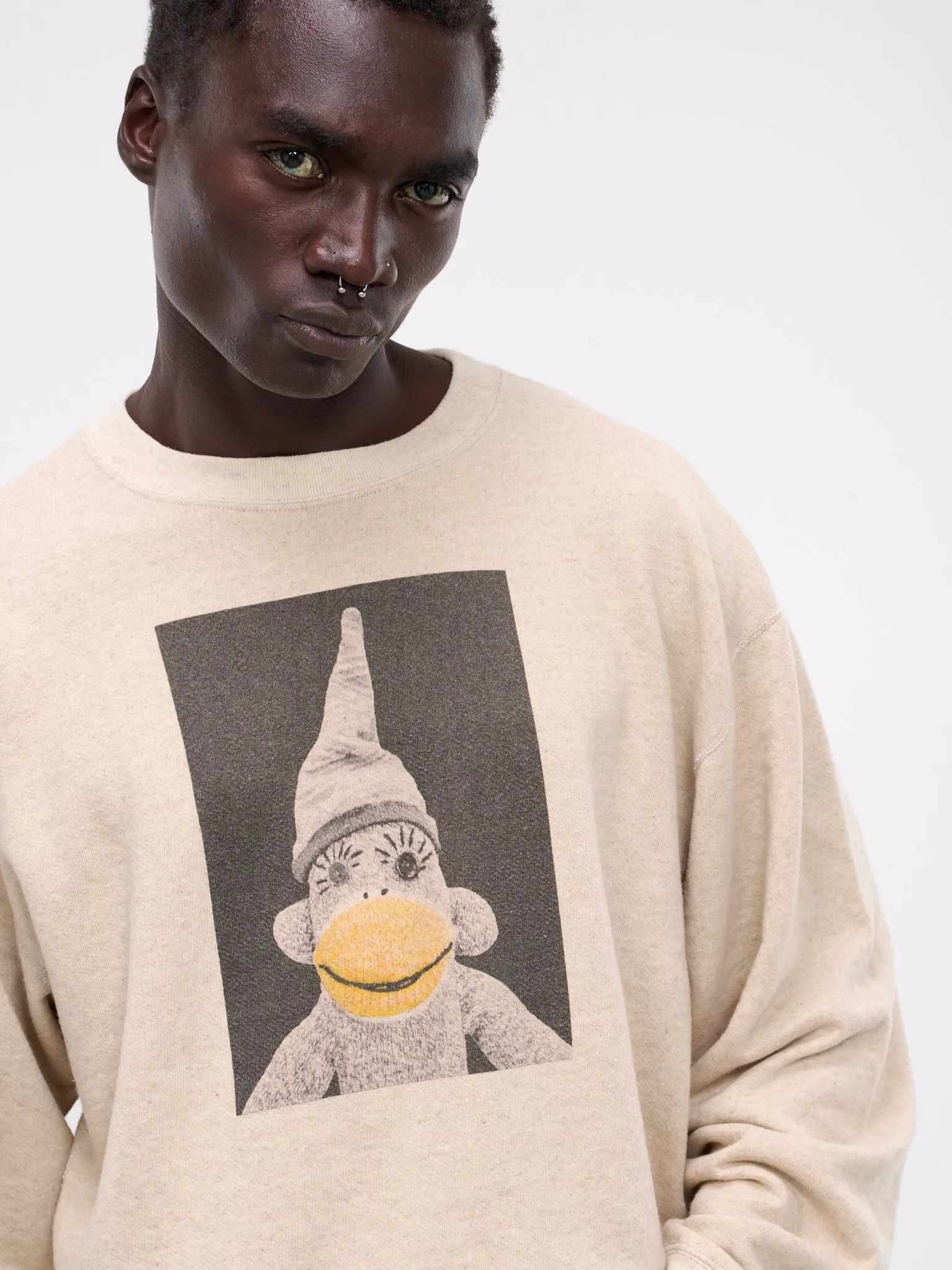 Linen Gauze Chirosaku Sweater (K2403LC105-NATURAL)