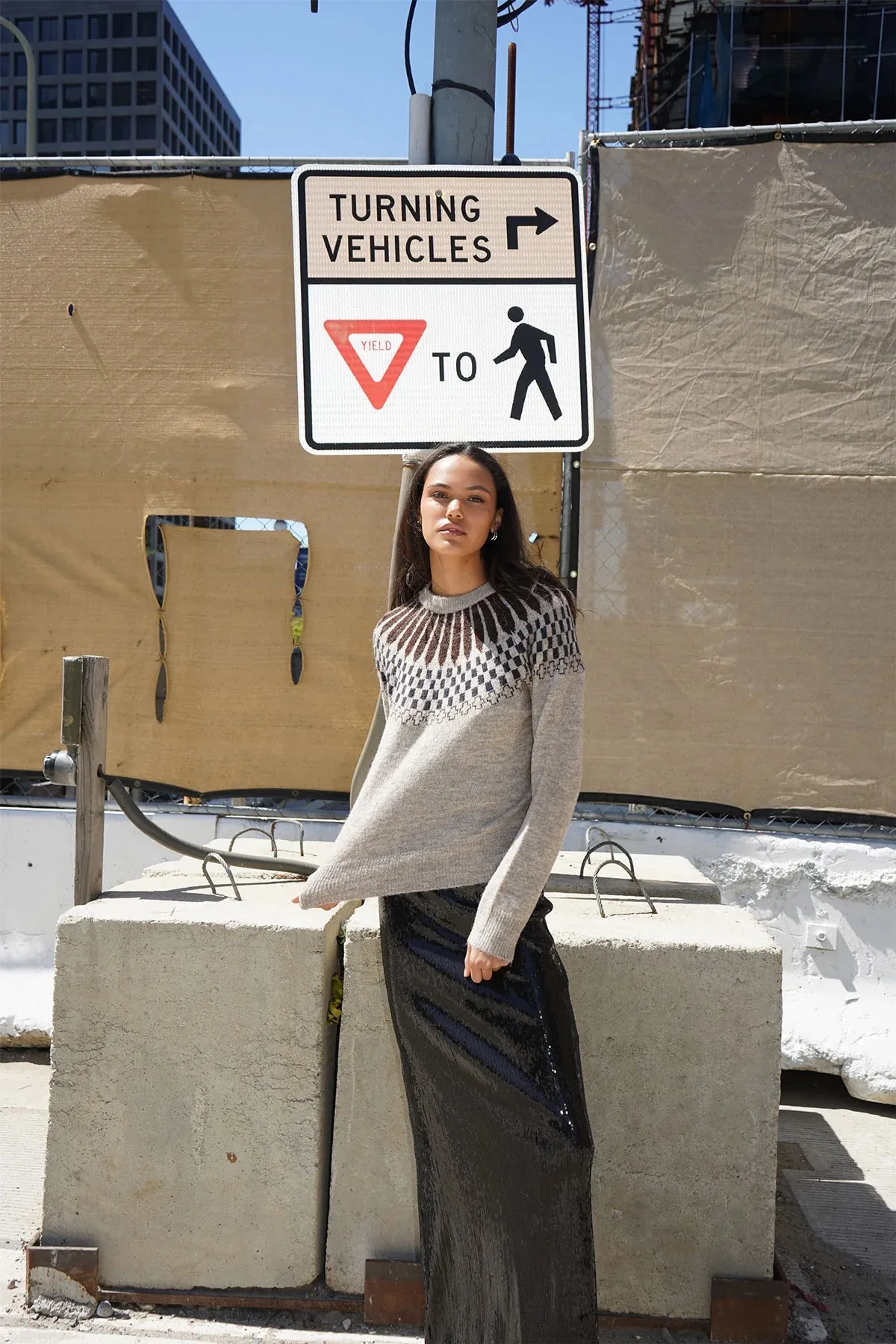 LNA Sibyl Fair Isle Sweater