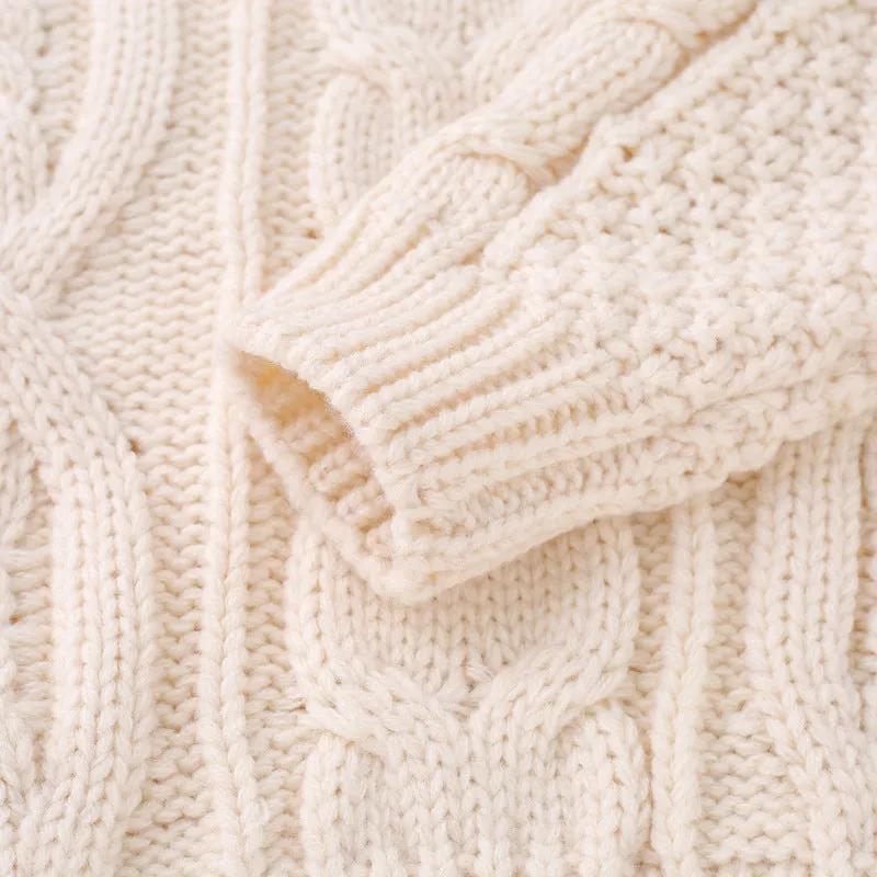 Matching Family Cable Knit Sweaters  Cozy Holiday Outfits