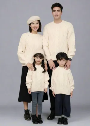 Matching Family Cable Knit Sweaters  Cozy Holiday Outfits