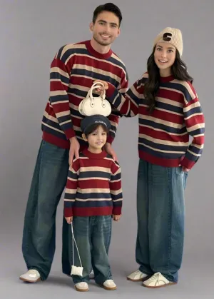 Matching Family Striped Sweaters  Cozy & Stylish Knitwear