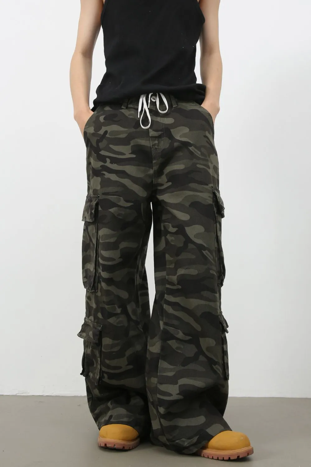 Men's Camouflage Wide Leg Jeans
