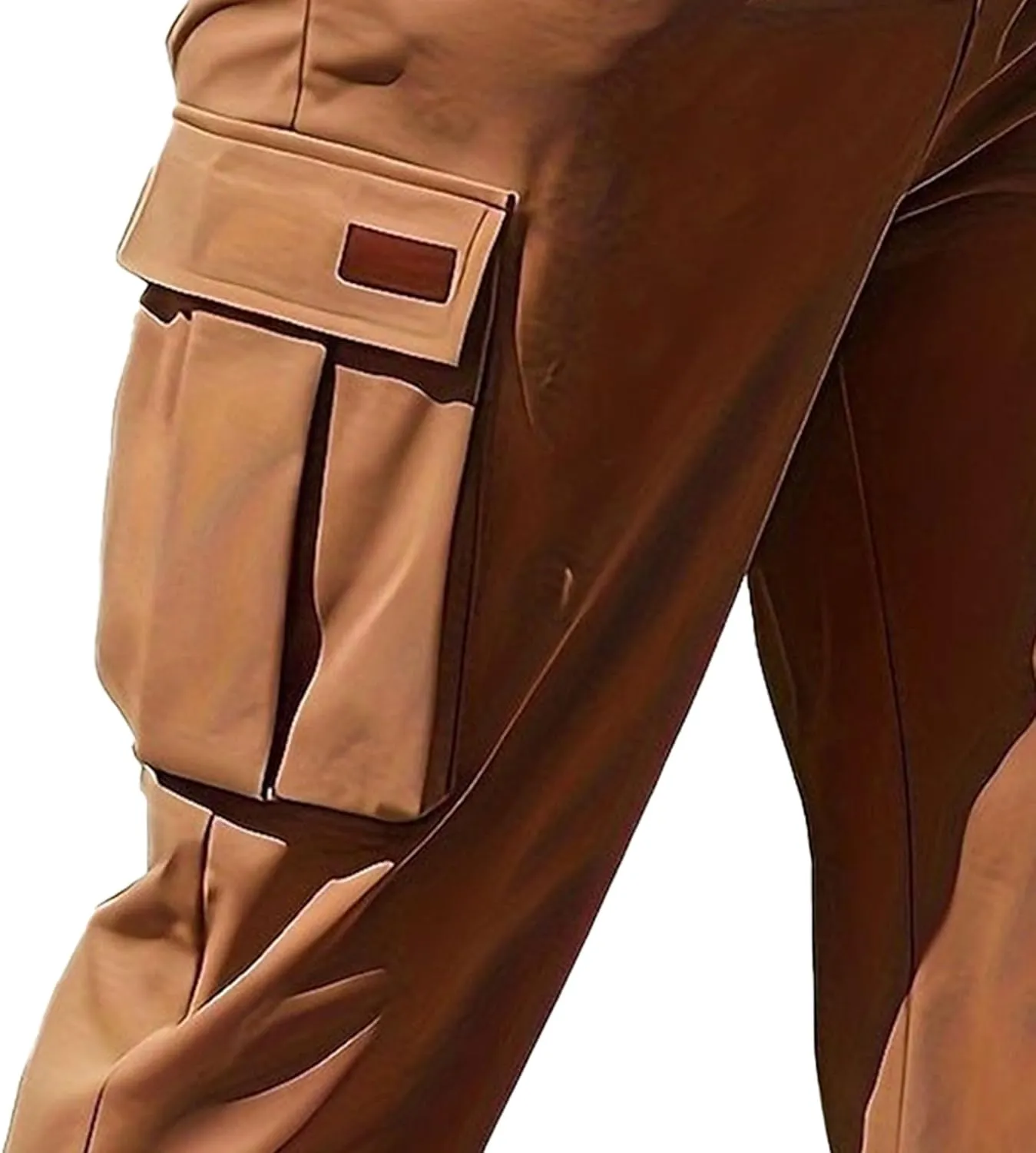 Men's Straight Leg Stylish Cargo Pants Relaxed Fit Work Military Pants Multipocket Hiking Outdoor Trousers