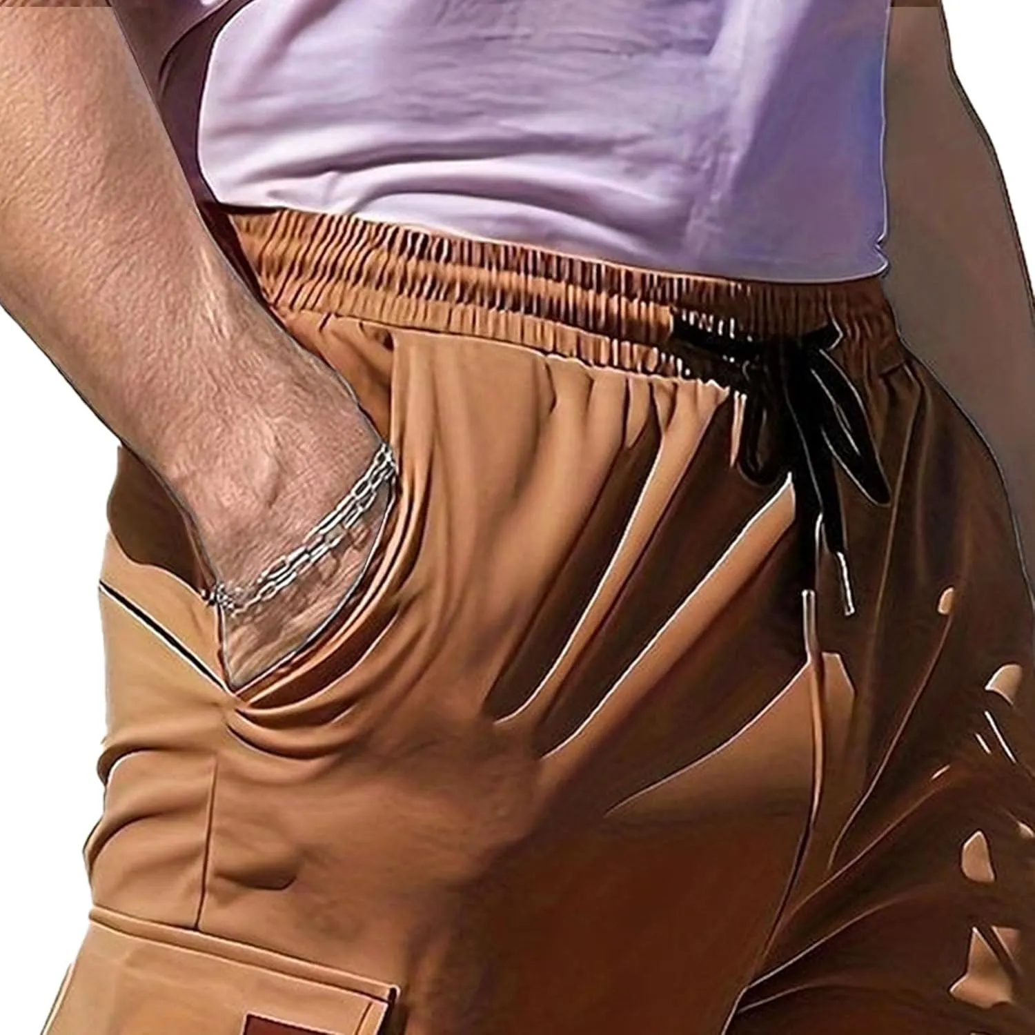 Men's Straight Leg Stylish Cargo Pants Relaxed Fit Work Military Pants Multipocket Hiking Outdoor Trousers