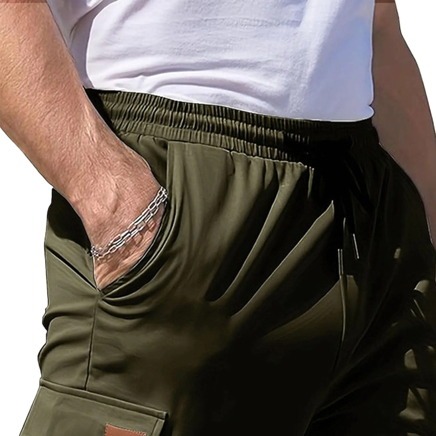 Men's Straight Leg Stylish Cargo Pants Relaxed Fit Work Military Pants Multipocket Hiking Outdoor Trousers