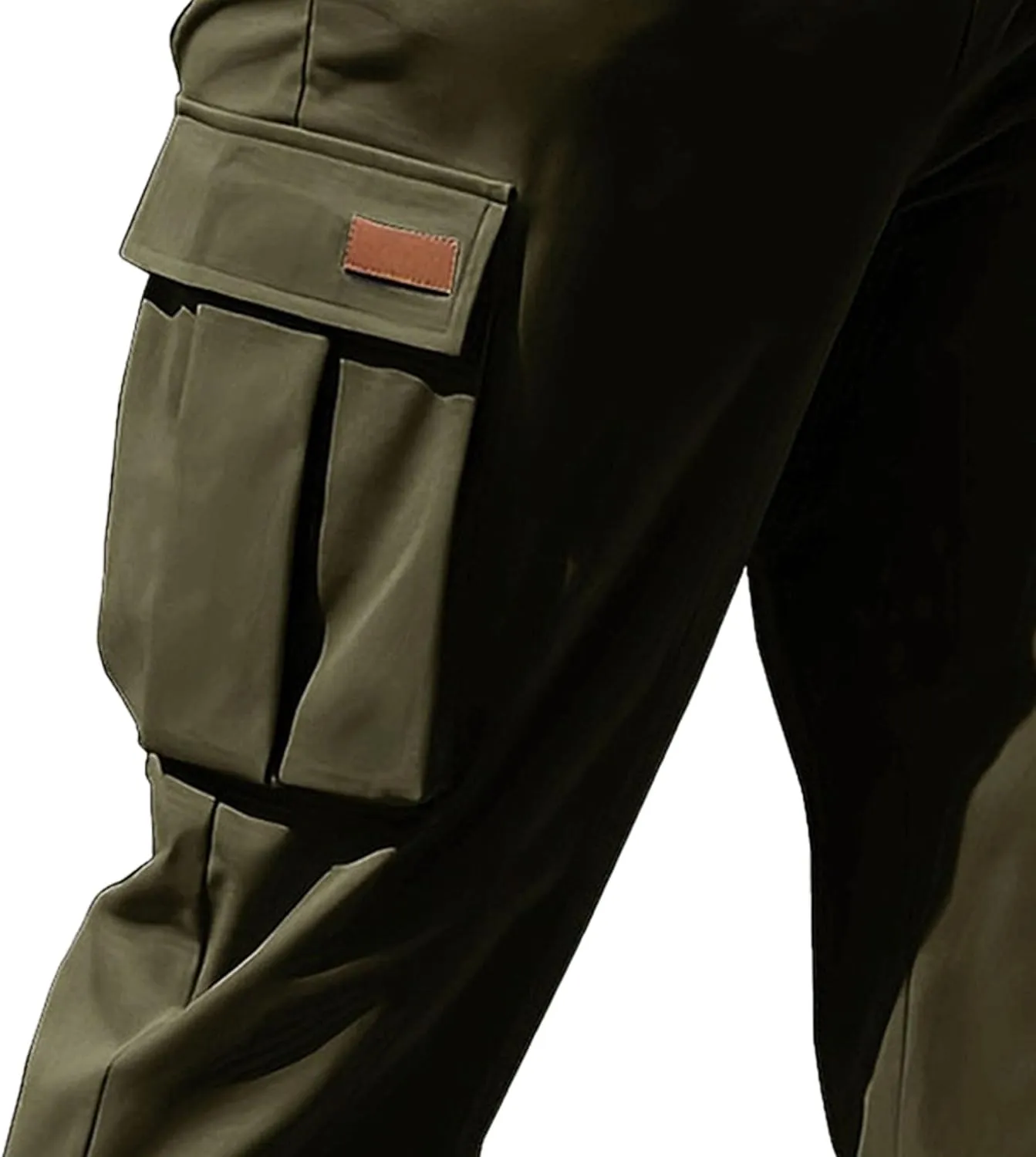 Men's Straight Leg Stylish Cargo Pants Relaxed Fit Work Military Pants Multipocket Hiking Outdoor Trousers