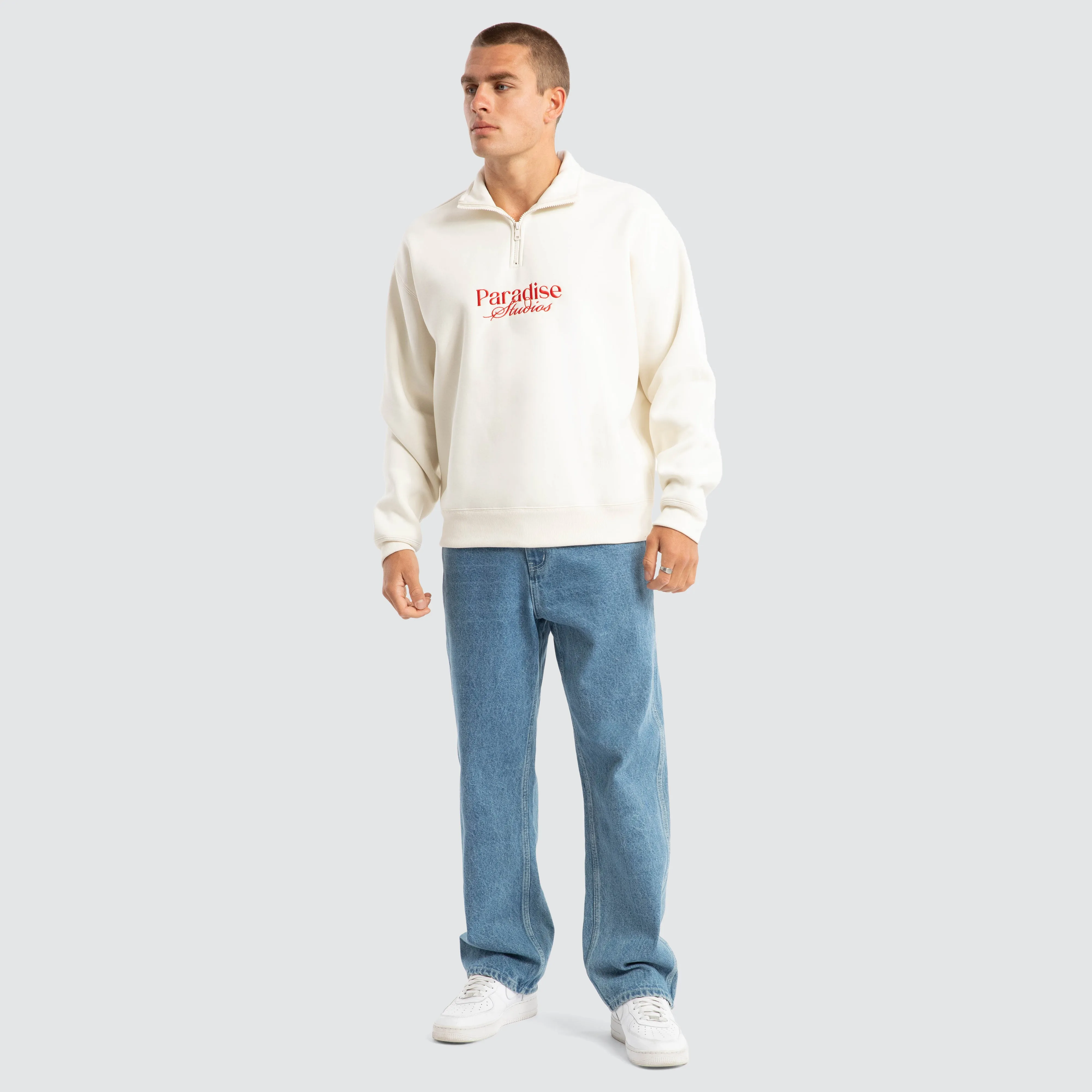 Merch Quarter Zip Jumper Tofu
