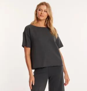 Mododoc Dark Gray Cotton Tee